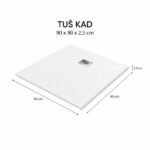 TUŠ KAD HIDRONATUR CLASSIC S SIFONOM 90X90 - slika 2